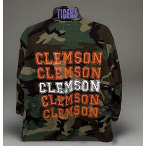 Clemson Tigers Jacket Camo Shacket Unisex Medium Rare Custom NCAA SEC D1